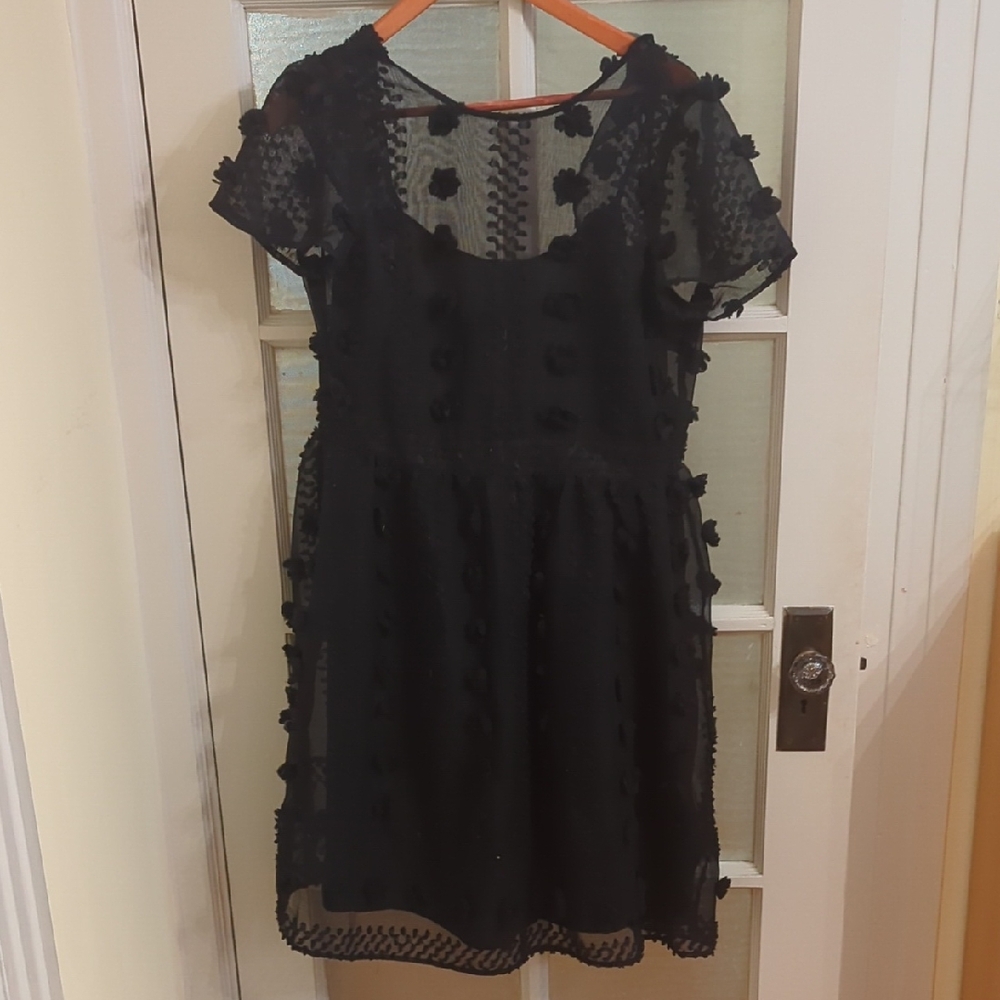 Sunday in Brooklyn Black Textured Mini Dress